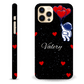 Personalised Hearts Space iPhone Case