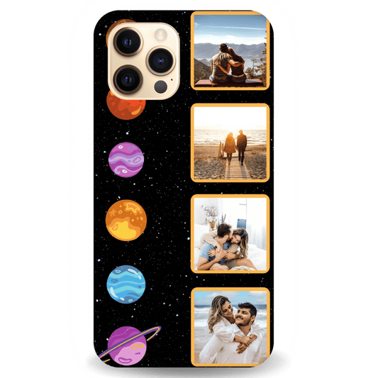 Personalised Four photos cosmos iPhone Case
